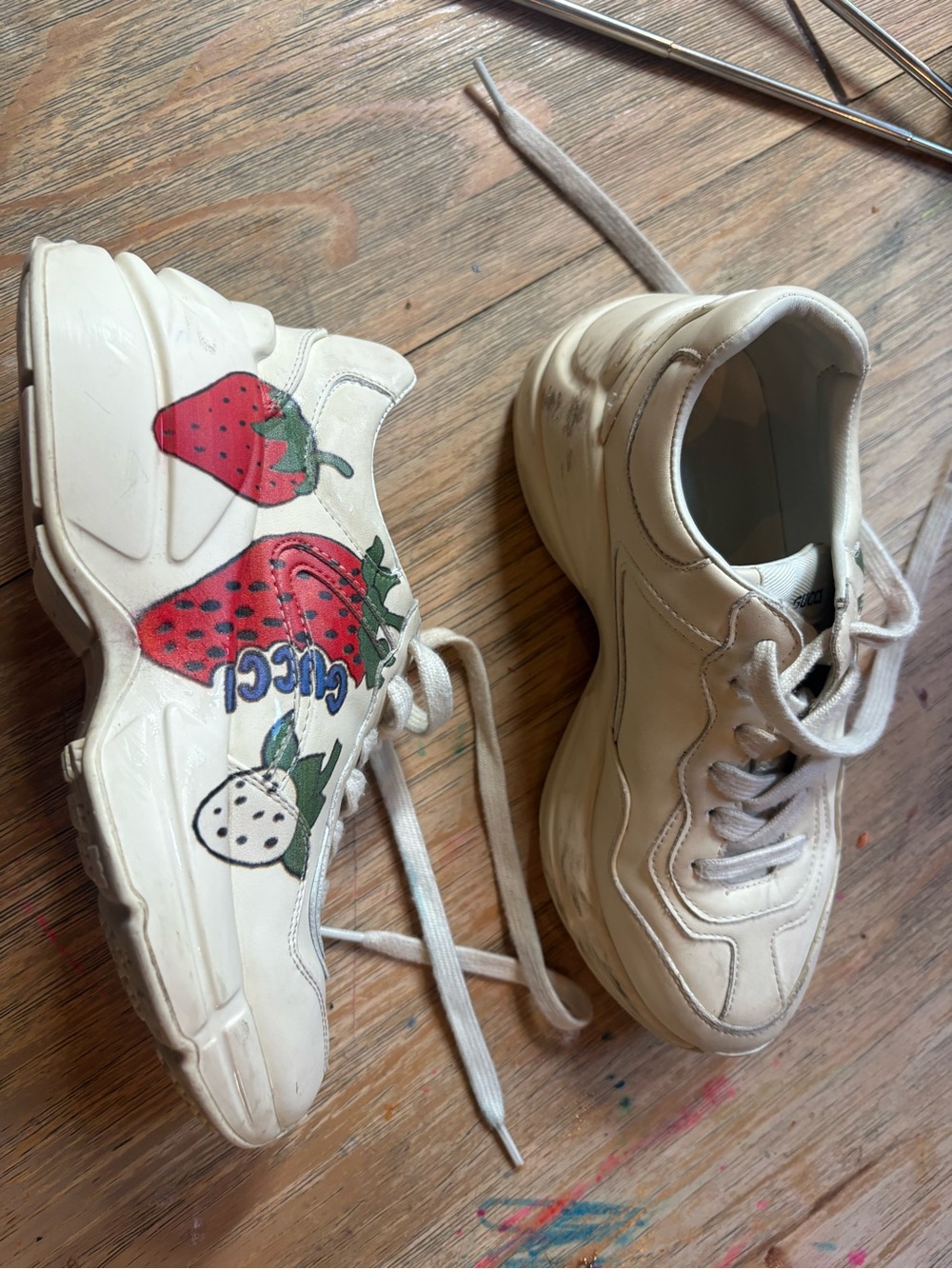 GUCCI Rhython Strawberry Sneaker - Picture 8 of 16